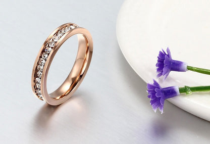 OneRowCzWeddingEternityBandRingSteelWomensMensGingerLyneCollection_RoseGold-3