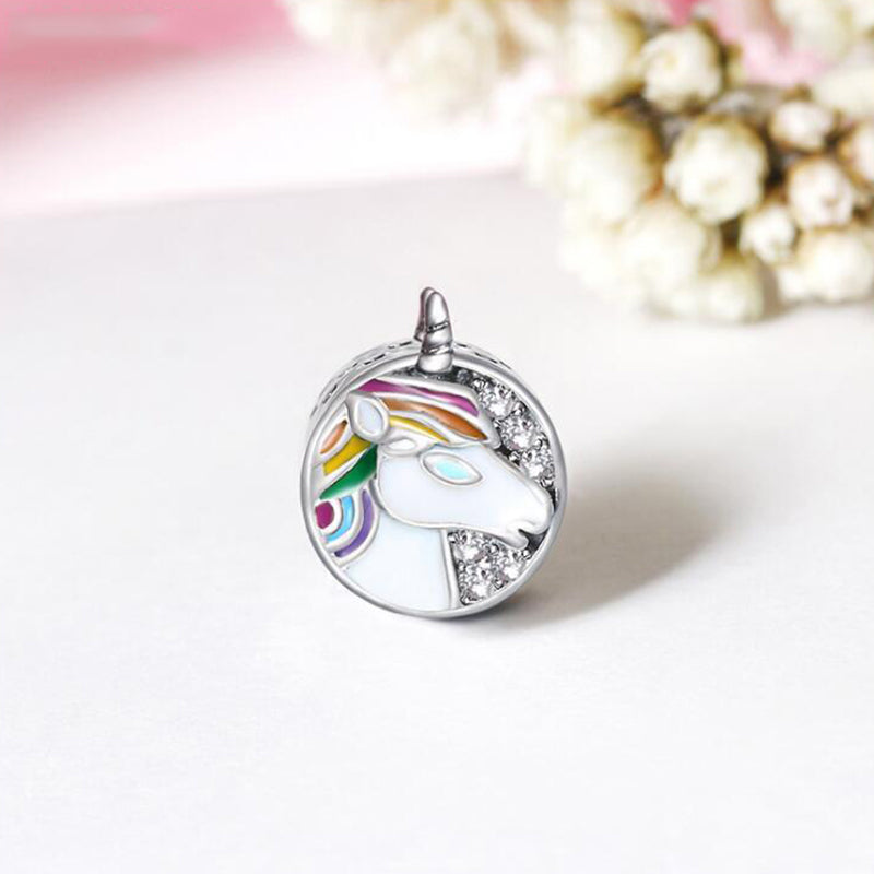 WhiteUnicornCharmEuropeanBeadCZSterlingSilverGingerLyneCollection_Silver-2