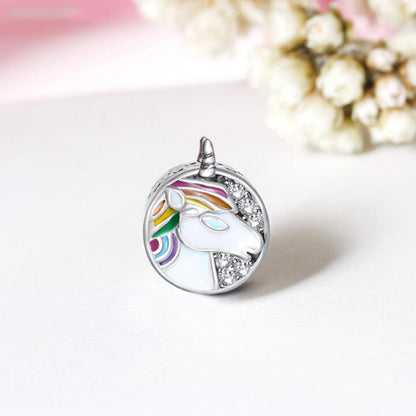 WhiteUnicornCharmEuropeanBeadCZSterlingSilverGingerLyneCollection_Silver-2
