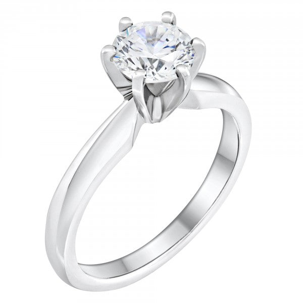 Solitaire Engagement Ring for Women 7mm Cubic Zirconia by Ginger Lyne Collection