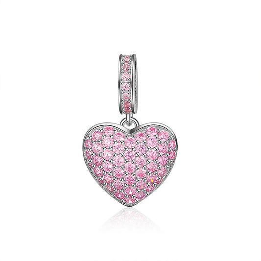 PinkHeartCharmEuropeanBeadCZSterlingSilverGingerLyneCollection_Pink-1