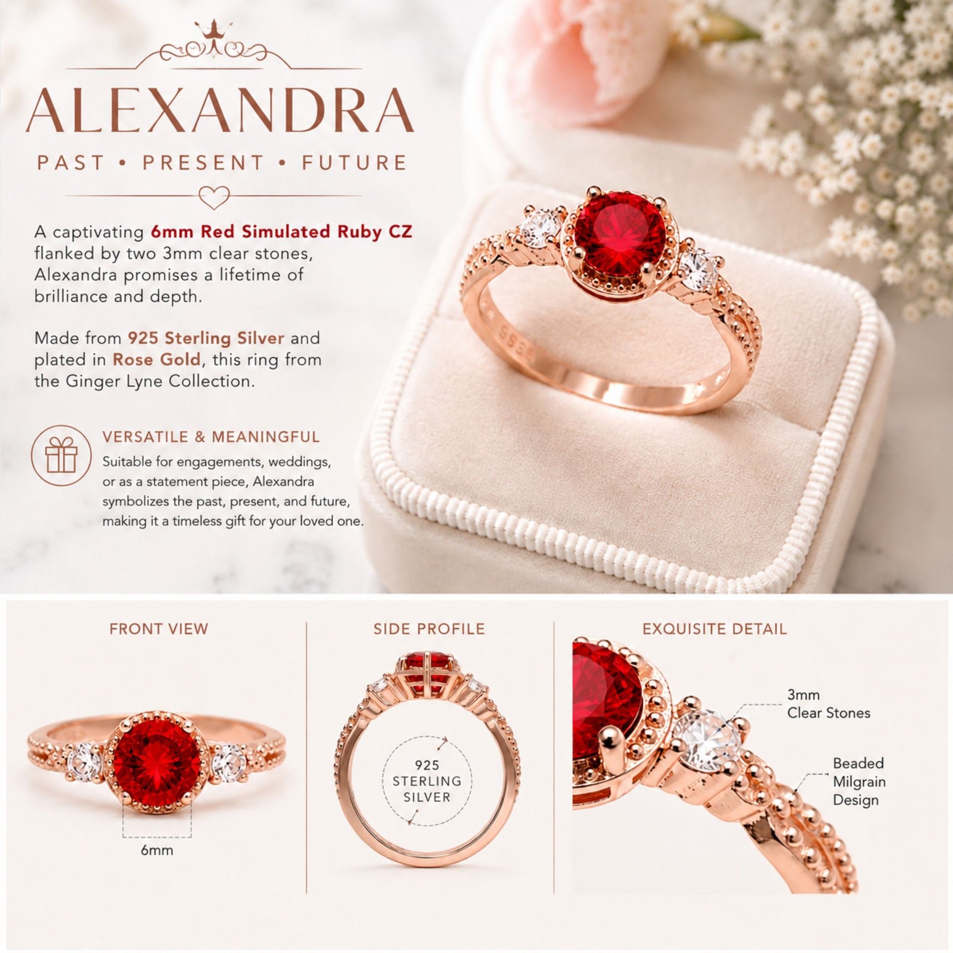 AlexandraBirthstoneRingRoseGoldPlatedSterlingSilverRedCZWomensGingerLyne_Red-5