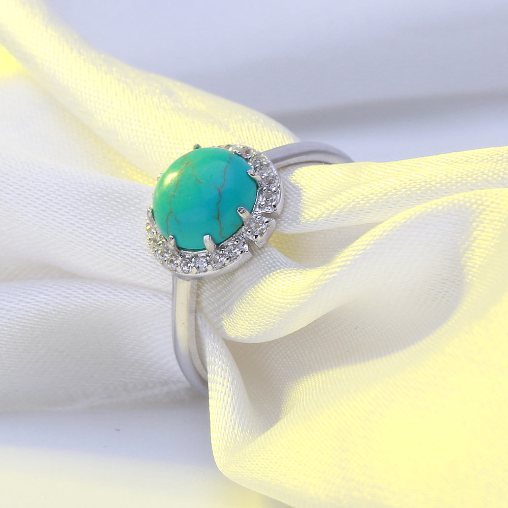 Gemstone Statement Ring for Women Sterling Silver Cz Ginger Lyne Collection