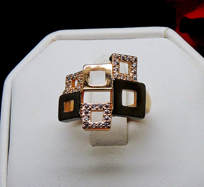 GeoModernStatementRingBlackPlateCubicZirconiaWomenGingerLyneCollection_Gold-4