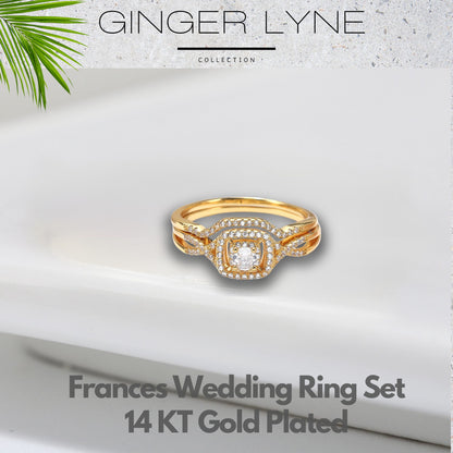 BridalSetforWomenHaloCZPlatedGoldEngagementRingsGingerLyneCollection_GoldPlated-3