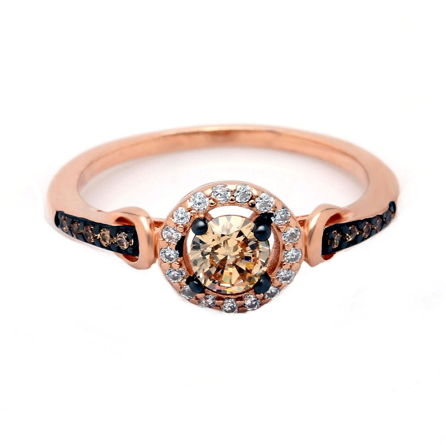 TahishaEngagementRingChocolateCzRoseSilverWomensGingerLyneCollection_Gold-2