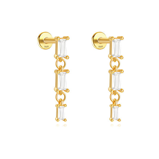 DangleFlatBackEarringsforCartilageHelixTragusUpperLobeGoldPlatedSterlingSilver1pairbyGingerLyne_Gold-1