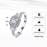 Load image into Gallery viewer, Julieanna Halo Engagement Ring Cz Sterling Silver Womens Ginger Lyne Collection
