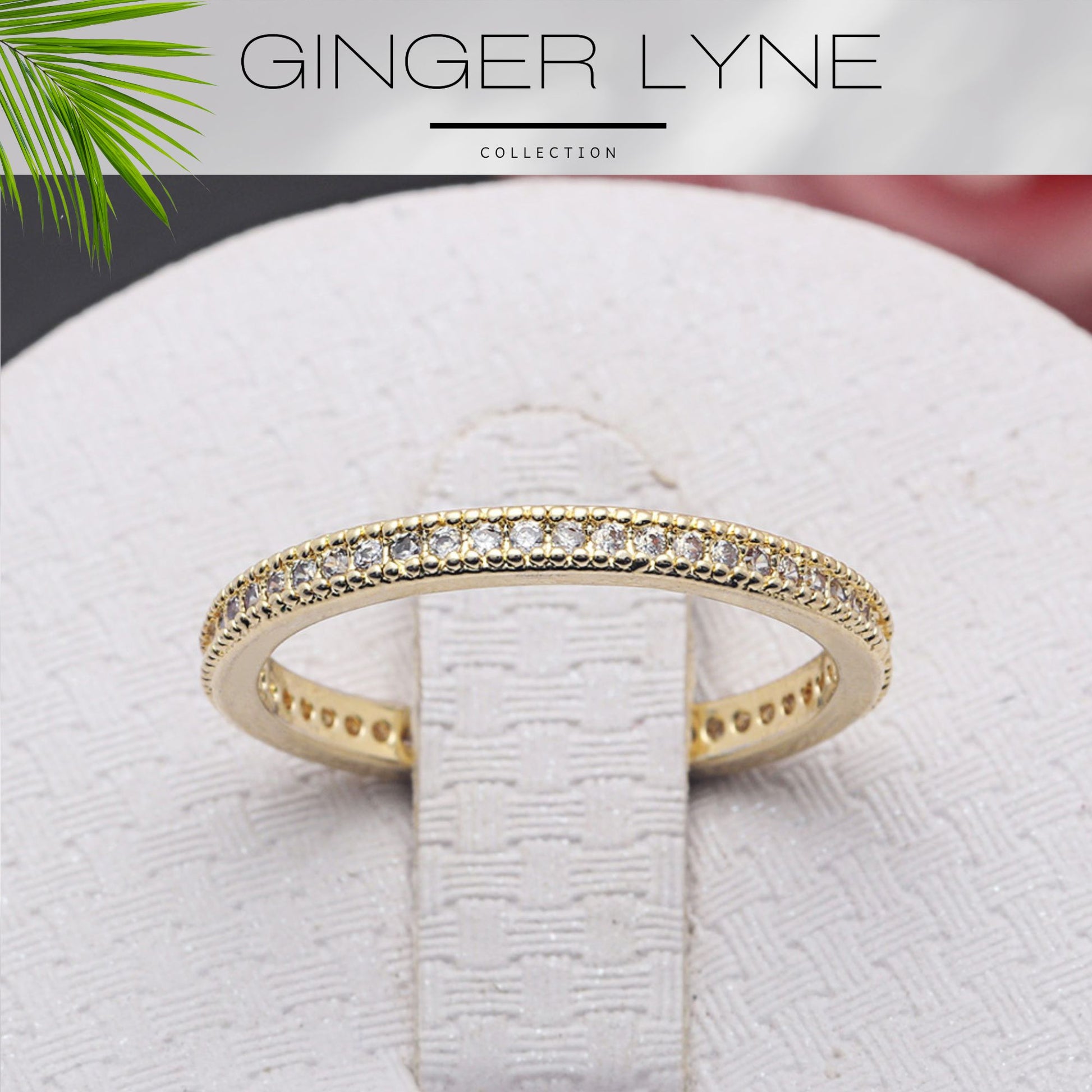 EternityWeddingBandforWomenCubicZirconiaSterlingSilverStackingRingsGingerLyneCollection_Gold-2