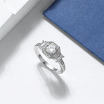 Load image into Gallery viewer, Julieanna Halo Engagement Ring Cz Sterling Silver Womens Ginger Lyne Collection
