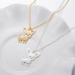 Load image into Gallery viewer, Tinker Chihuahua Puppy Dog Pendant Chain Necklace Girls Ginger Lyne Collection - Gold - Gold
