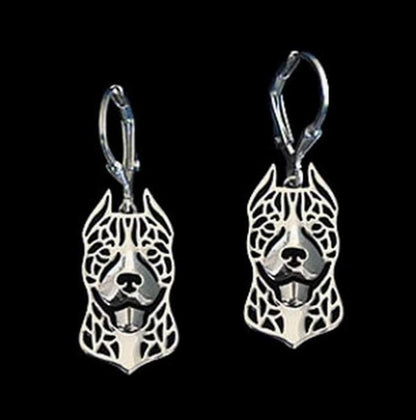 Pit Bull Staffordshire Terrier Dog Necklace Silver Womens Ginger Lyne Collection