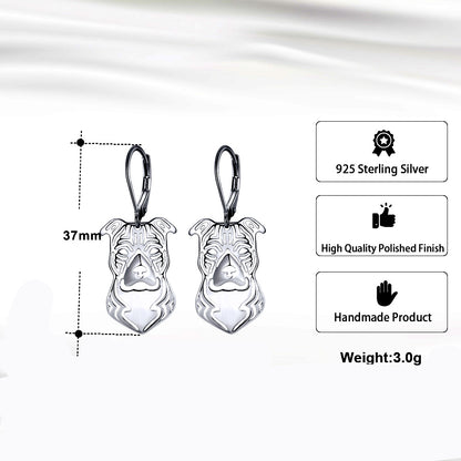 Pit Bull Staffordshire Terrier Dog Necklace Set Silver Womens Ginger Lyne Collection - Stafford Set