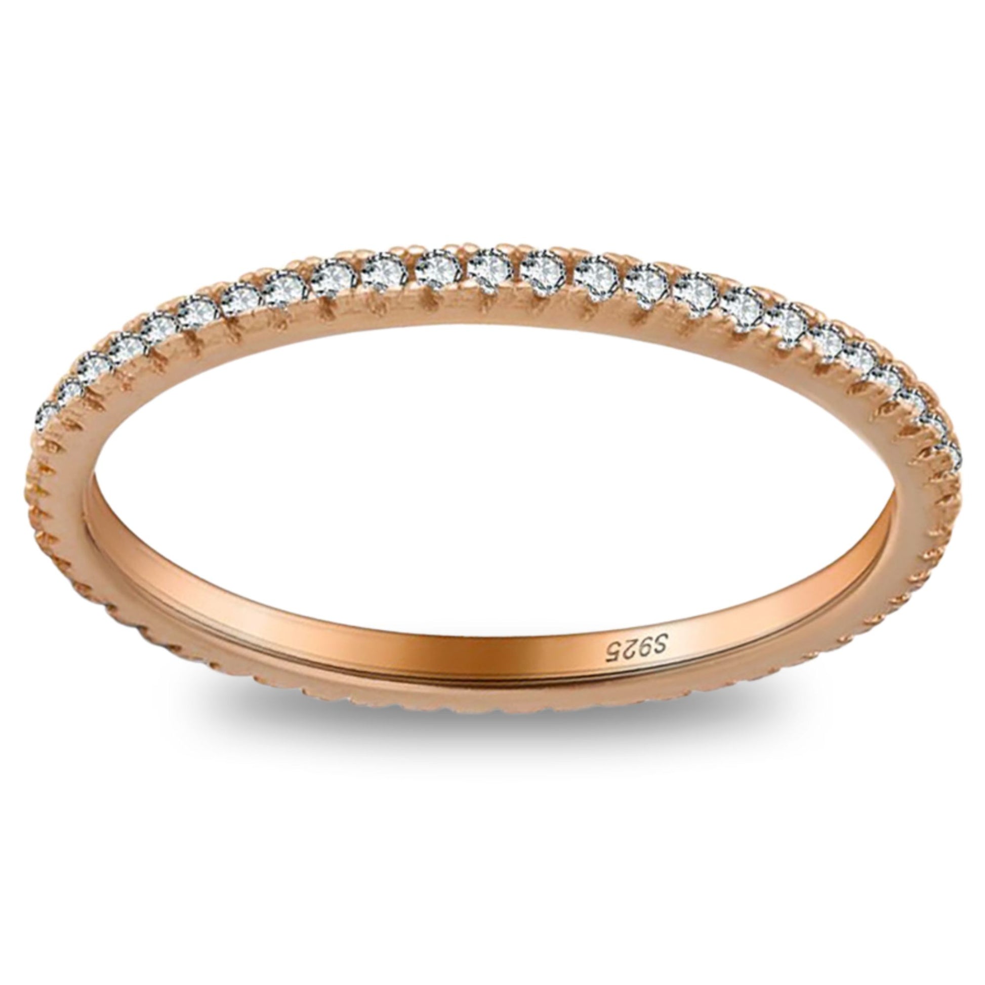 EternityWeddingBandforWomenCubicZirconiaSterlingSilverStackingRingsGingerLyneCollection_RoseGold-1