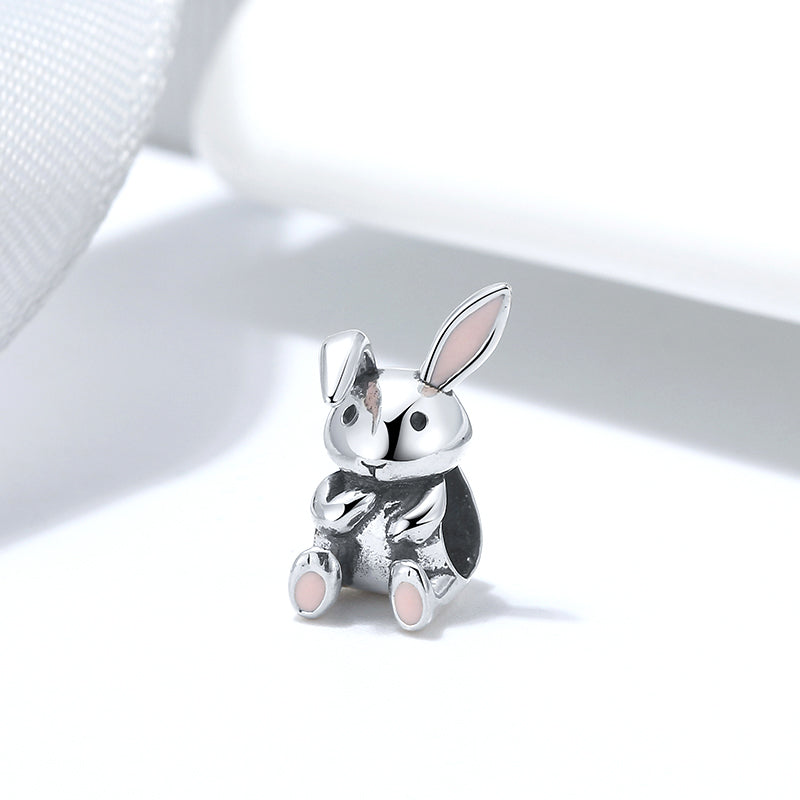 BunnyRabbitCharmEuropeanBeadSterlingSilverGingerLyneCollection_Silver-2