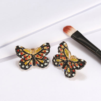 Butterfly Stud Earrings for Women Cubic Zirconia Ginger Lyne Collection - Red