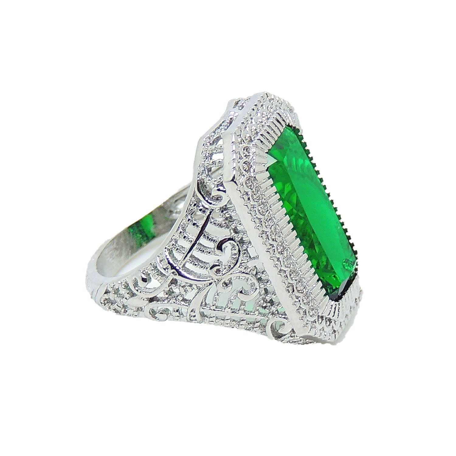 DahliaStatementRingWomensGreenEmeraldCubicZirconiaGingerLyneCollection_Green-4