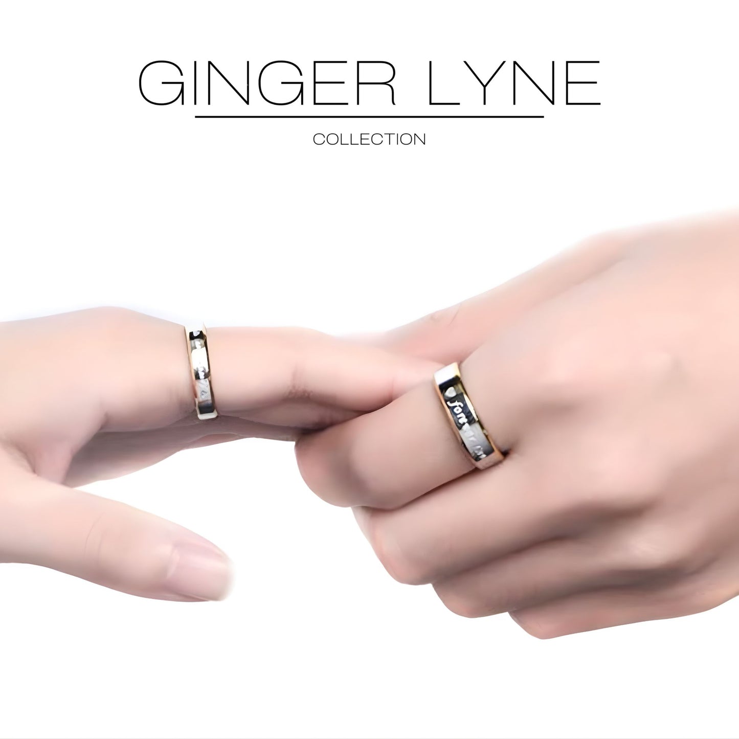 ForeverLove4mmor6mmWeddingBandRingforMenorWomenTwoToneStainlessSteelGingerLyneCollection_4mm-4