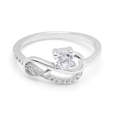 Jerilyn Engagement Ring Infinity Sterling Silver Cz Womens Ginger Lyne Collection