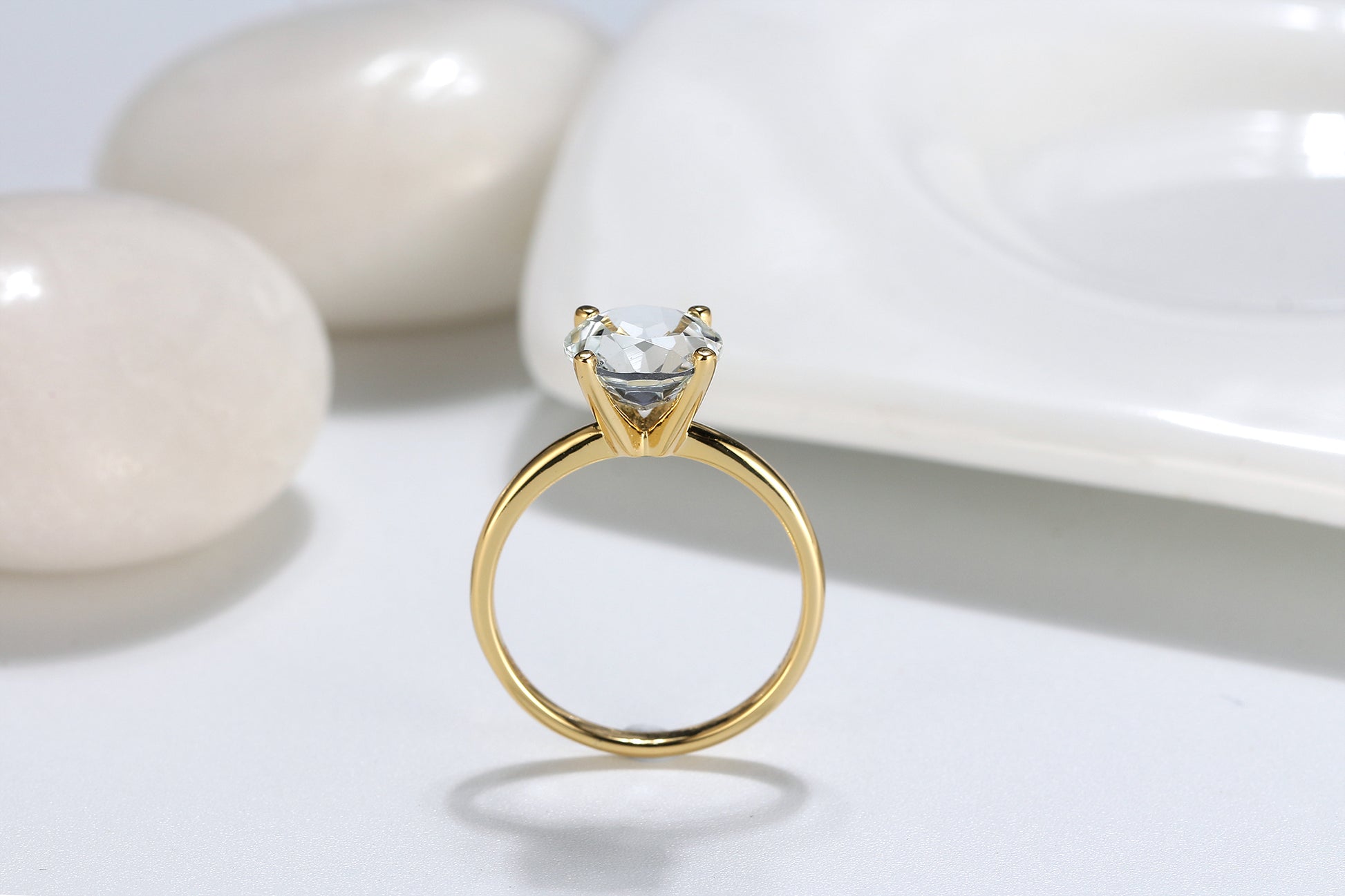 AmoreEngagementRingWomen1,2or3CtTopazSterlingGingerLyneCollection_Gold3Carat-3