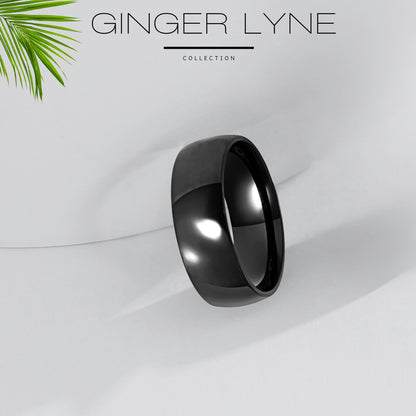 SabrinaWeddingRingSetforWomenCzStainlessSteelBandandEnagaementRingGingerLyne_Black-3