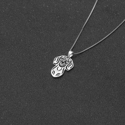 Dachshund Dog Sterling Silver Earrings Necklace Set Women Ginger Lyne Collection - Necklace Only