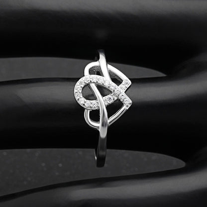 InfinityHeartPromiseRingforWomenSilverCubicZirconiaGingerLyneCollection_Silver-3