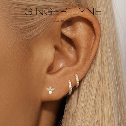 MarquiseCZFlatBackEarrings18gforCartilageHelixTragusLobeGoldPlatedSterlingSilver1pairbyGingerLyne_Gold-4