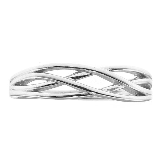 Lanie Wedding Bridal Band Ring Sterling Silver Womens Mens Ginger Lyne Collection - 6