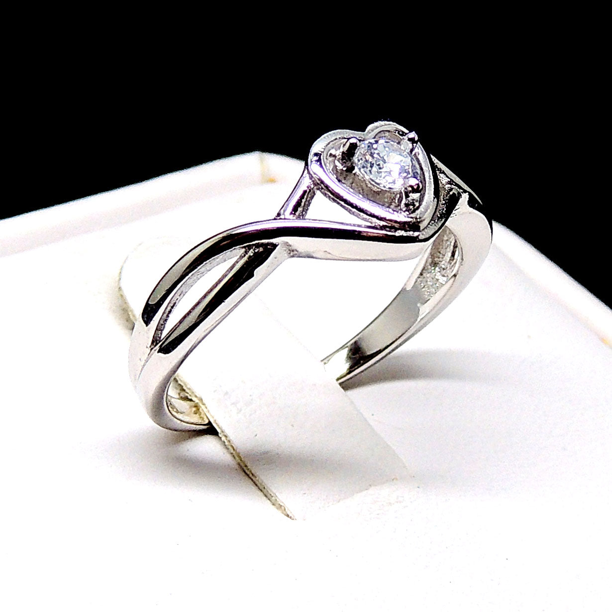 Christine Engagement Ring for Women Promise Heart Birthstone Cz Sterling Silver by Ginger Lyne