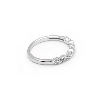 Zarina Anniversary Band Ring for Women Sterling Silver Cz Ginger Lyne Collection