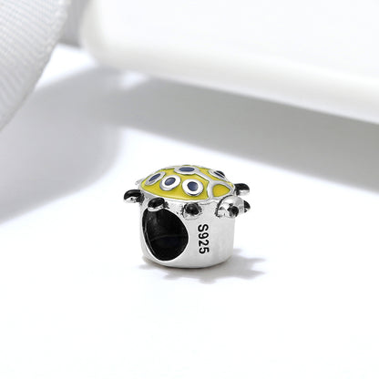 Lucky Ladybug Charm European Bead Sterling Silver Ginger Lyne Collection