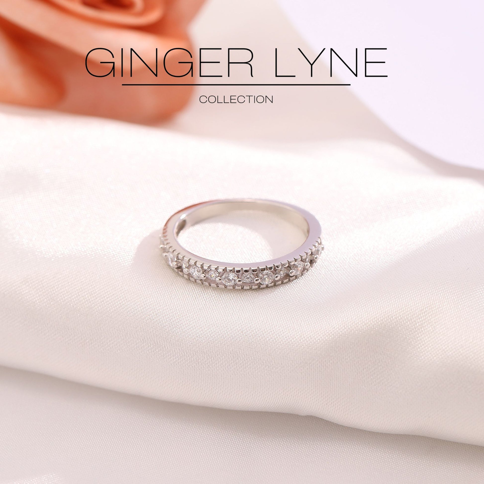 AlessiaWeddingBandforWomenSterlingSilverCZAnniversaryHalfEternityBandStackablebyGingerLyne_Silver-2