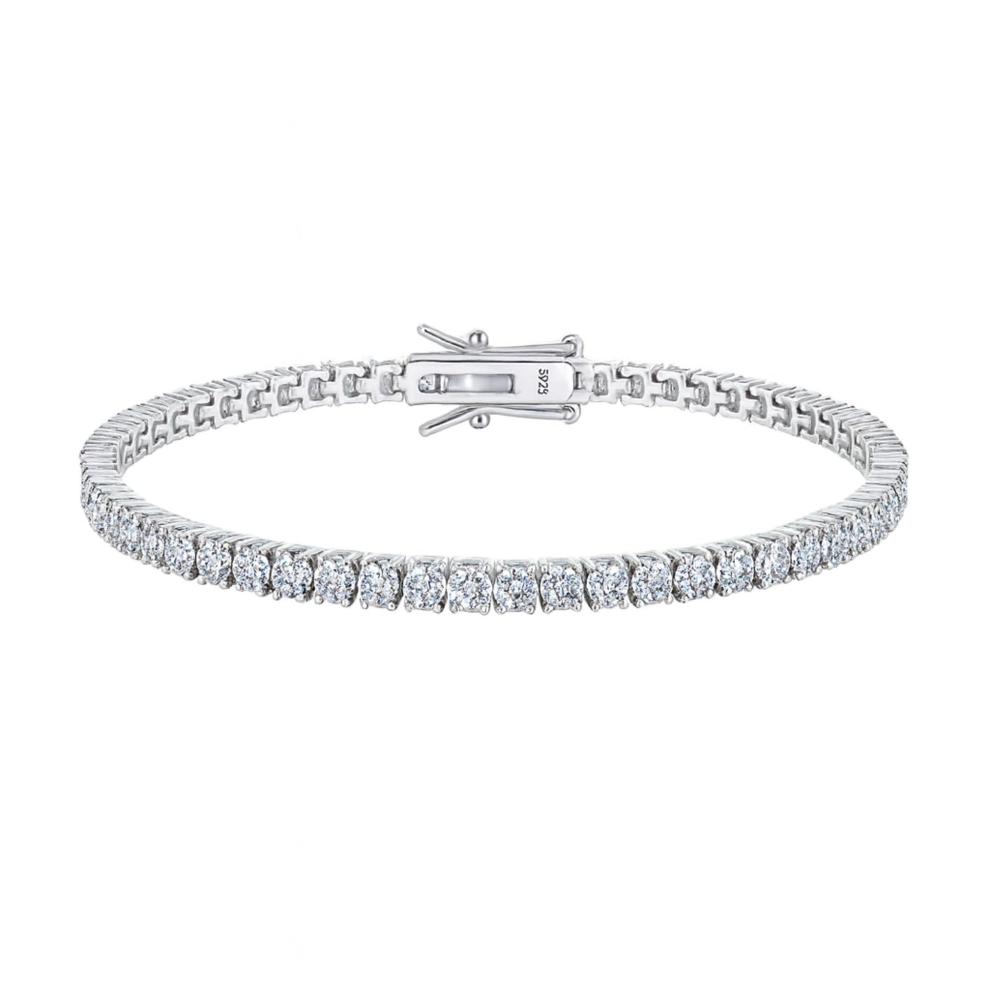 ClassicTennisBraceletforWomenSterlingSilver3mmCubicZirconia7"GingerLyneCollection_3mm7"Length-1