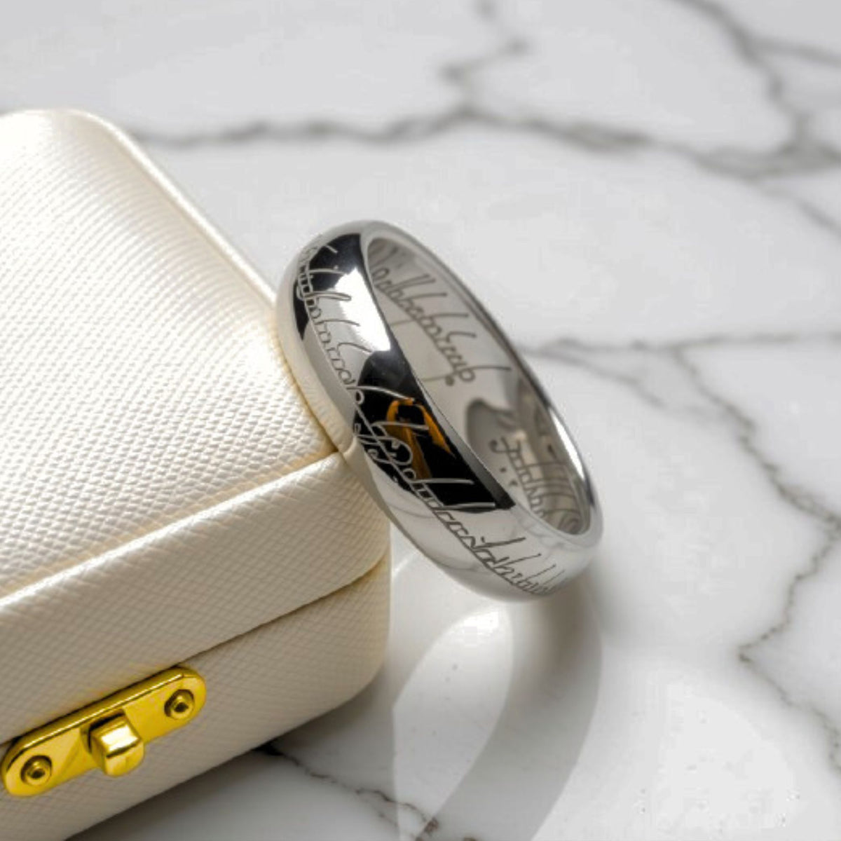 GingerLyne6mmSilverToneTungstenWeddingBandforMenorWomenEngravedScriptComfortFitRing_6mmSilver-3