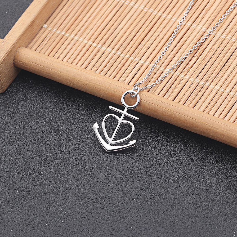 Anchor Heart Necklace for Women Ginger Lyne Collection Sterling Silver Gifts for Her