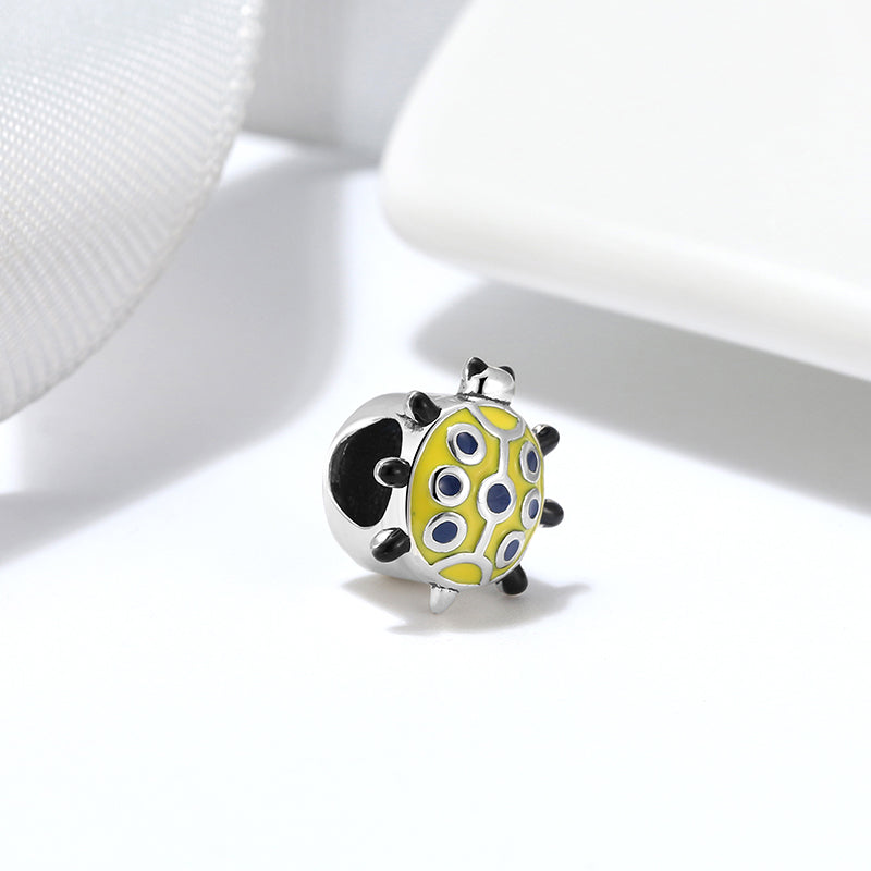 Lucky Ladybug Charm European Bead Sterling Silver Ginger Lyne Collection