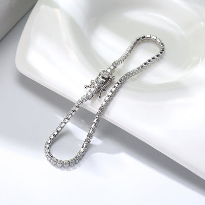 Classic Tennis Bracelet for Women Sterling Silver 2mm Cubic Zirconia Ginger Lyne Collection