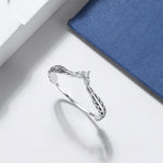 Load image into Gallery viewer, Leaf Enhancer Anniversary Band Ring Women Sterling Silver Ginger Lyne Collection - 11
