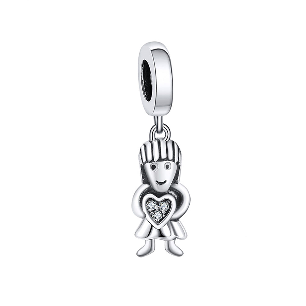 LittleGirlHeartCharmforWomenBraceletOxidizedSterlingSilverGingerLyneCollection_Silver-1