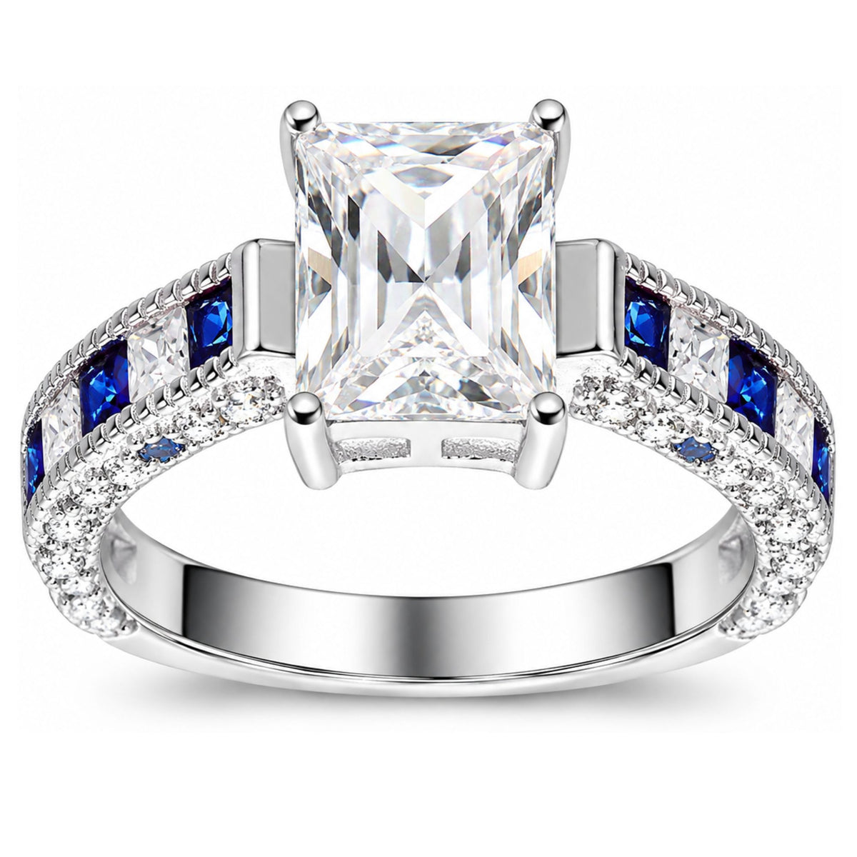 KatharinaEmeraldCutEngagementRingforWomenSterlingSilverCZGingerLyneCollectionSize10_Silver-1