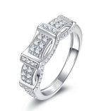 Load image into Gallery viewer, Avalyne Anniversary Band Ring Sterling Silver Womens Cz Ginger Lyne Collection - 8
