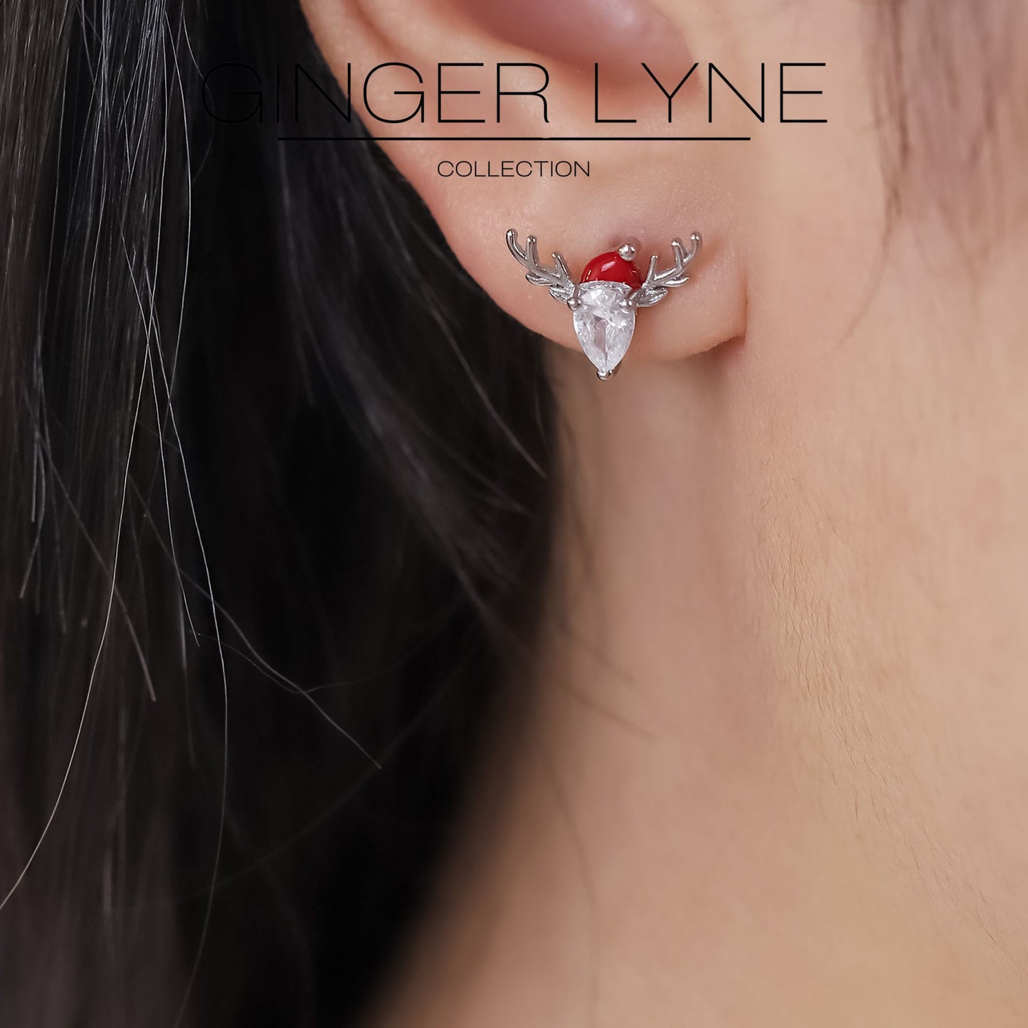ChristmasReindeerEarringsWomensWhiteGoldPlatedSantaHatDeerPearCZGingerLyneCollection_Silver-4