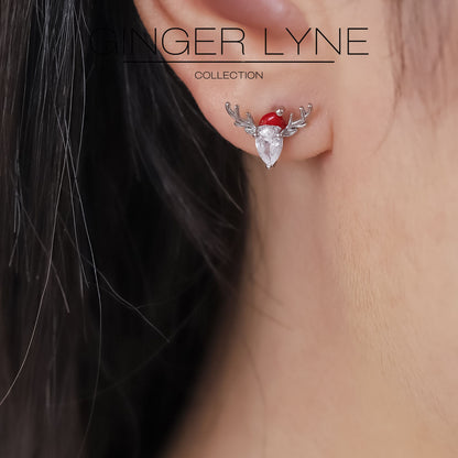 ChristmasReindeerEarringsWomensWhiteGoldPlatedSantaHatDeerPearCZGingerLyneCollection_Silver-4