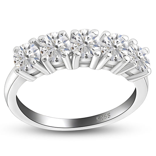LeBellaAnniversaryRingforWomenWeddingBandRingCzSterlingSilverbyGingerLyne_Silver-1
