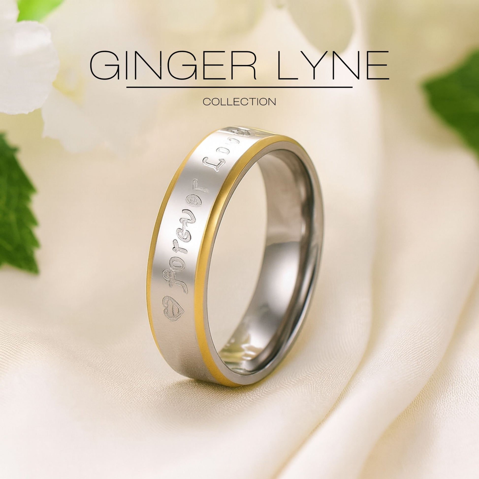 ForeverLove4mmor6mmWeddingBandRingforMenorWomenTwoToneStainlessSteelGingerLyneCollection_6mm-2