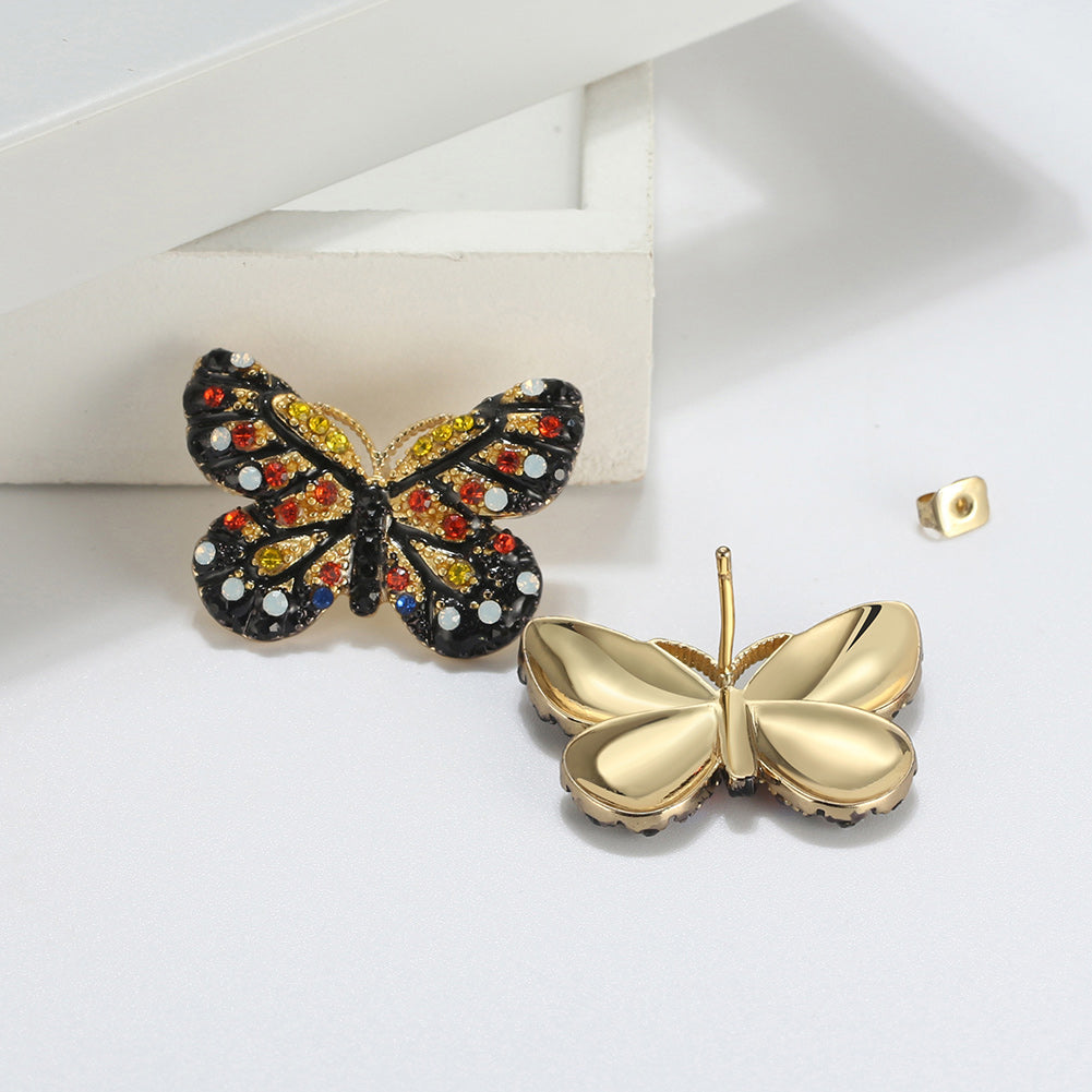 Butterfly Stud Earrings for Women Cubic Zirconia Ginger Lyne Collection - Red