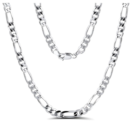 FigaroChainNecklaceforWomen16"SterlingSilver5mmGingerLyneCollection_Silver-1