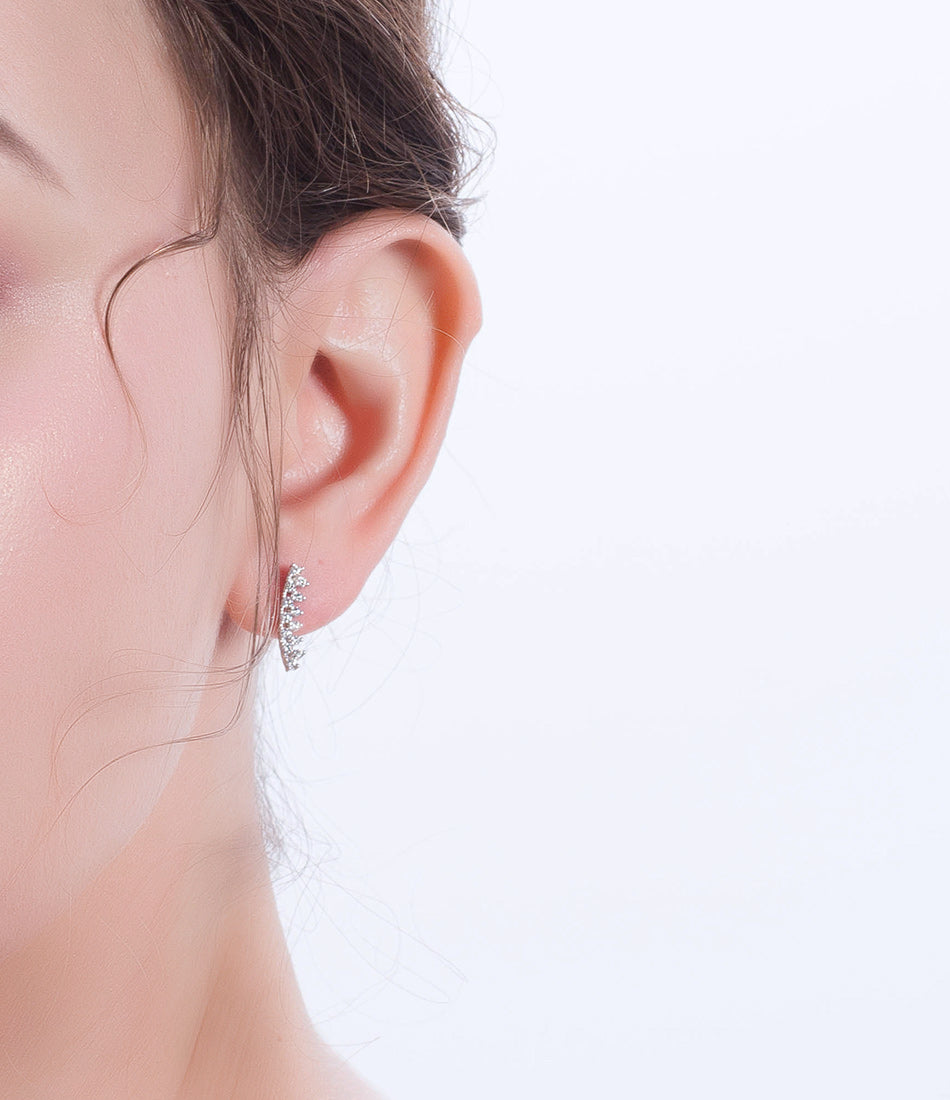 CurveBarEarringsforWomenEarWrapSterlingSilverCzGingerLyneCollection_Silver-5