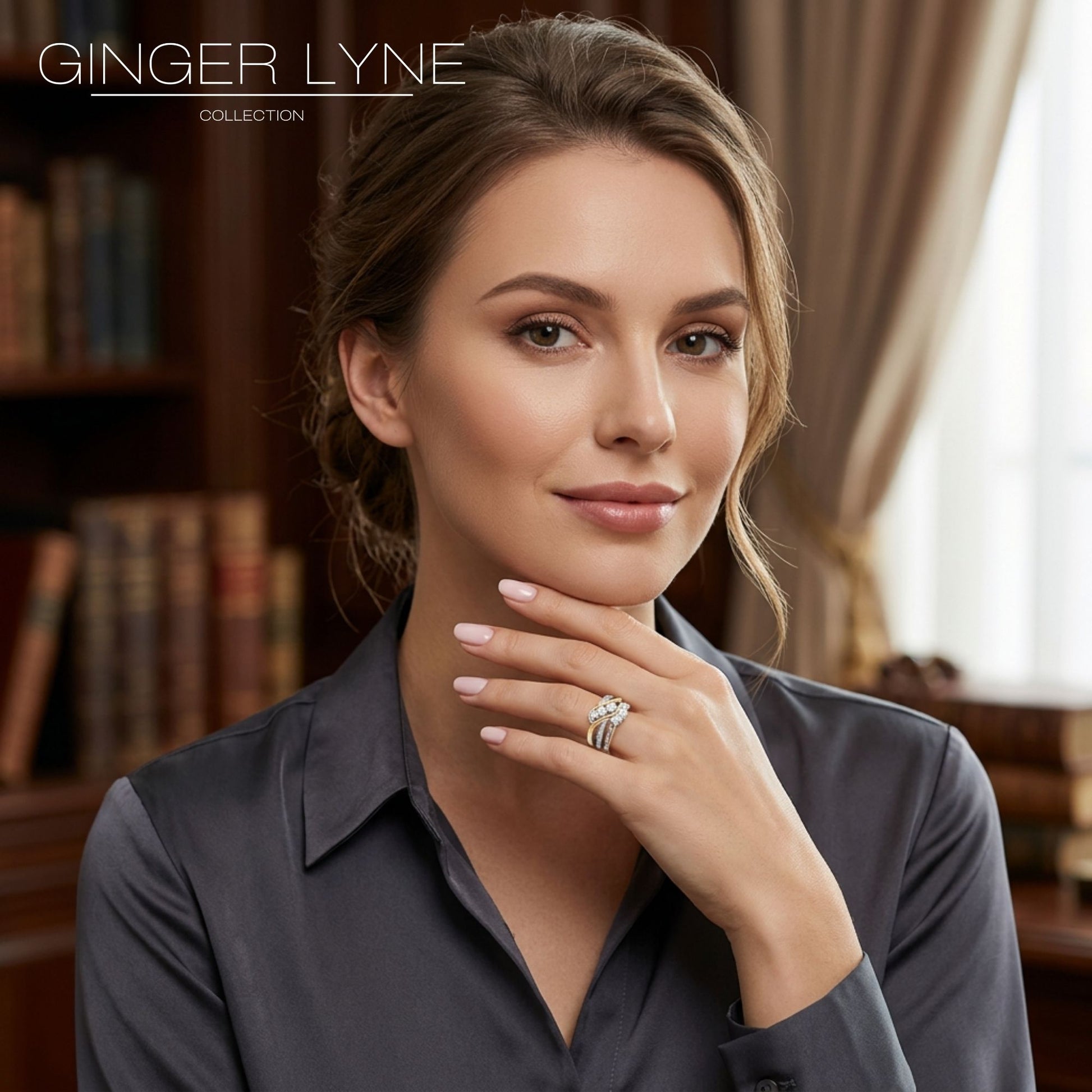 PadenWeddingRingSetforWomen3StoneEngagementBridalBandSterlingSilverGingerLyne_BridalSet,10-4